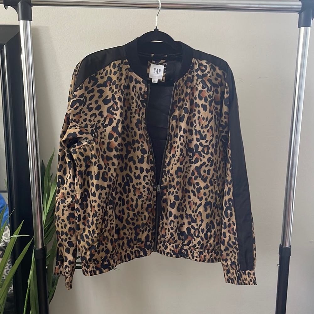 Gap Leopard Bomber Jacket
